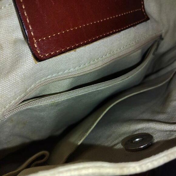 DDD Triple D Women's Purse Bag Canvas Cross Design Studded 10 in Long X 12 Width - Picture 6 of 11